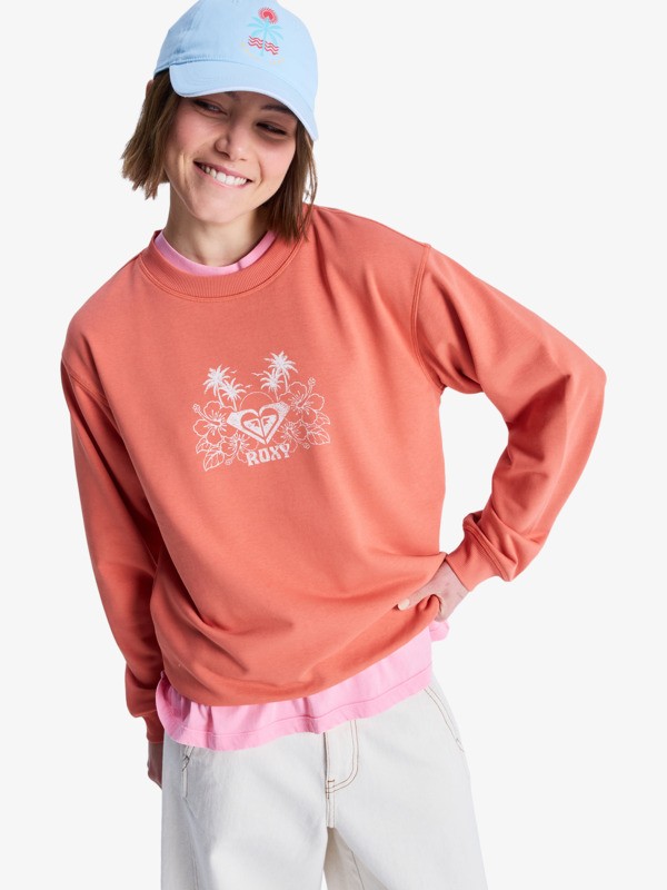 0 Surf Stoked Terry Vint - Sweat pour Femme Rose ERJFT05064 Roxy