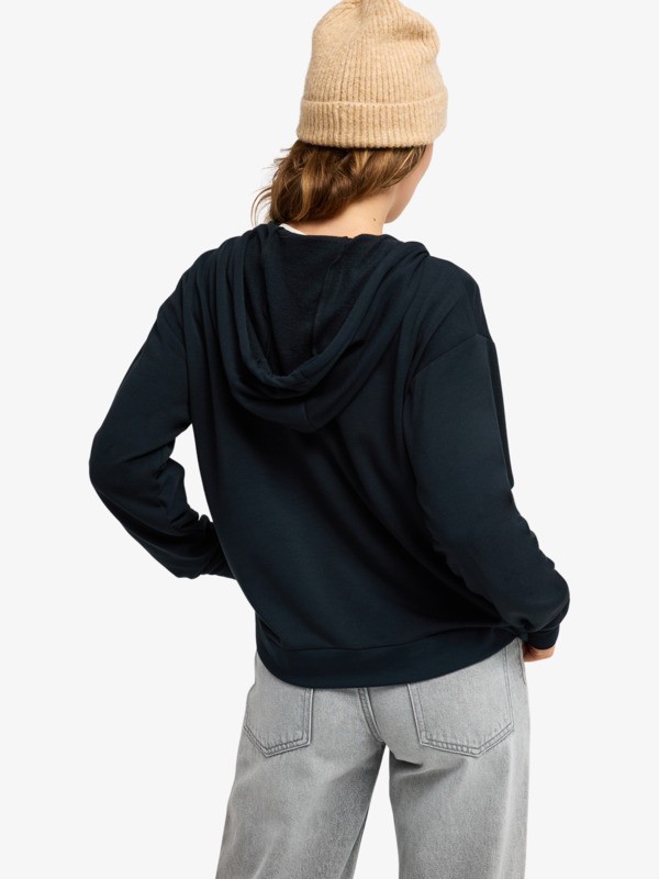 5 Surfing By Daylight - Zip-Up Hoodie for Women Black ERJFT05065 Roxy