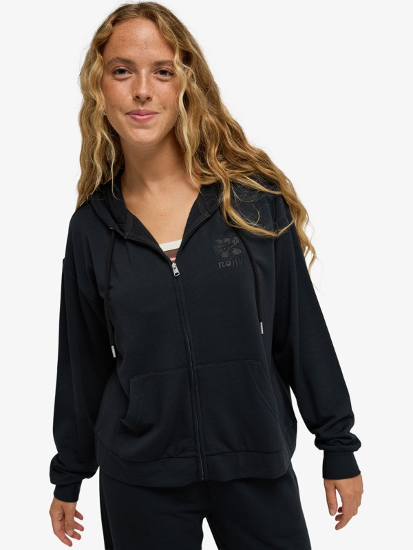 6 Surfing By Daylight - Zip-Up Hoodie for Women Black ERJFT05065 Roxy