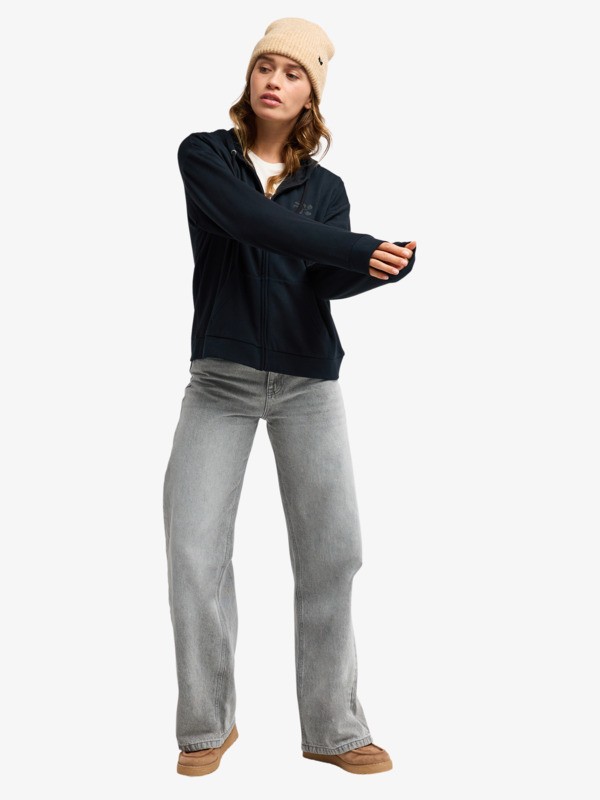 4 Surfing By Daylight - Zip-Up Hoodie for Women Black ERJFT05065 Roxy