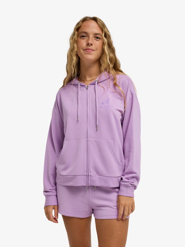 0 Surfing By Daylight - Sweat à capuche zippé pour Femme Violet ERJFT05065 Roxy