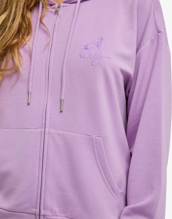 2 Surfing By Daylight - Sweat à capuche zippé pour Femme Violet ERJFT05065 Roxy