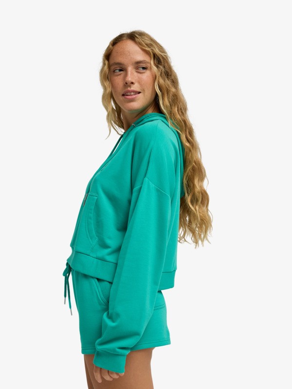 1 Surfing By Daylight - Sweat à capuche pour Femme Vert ERJFT05066 Roxy