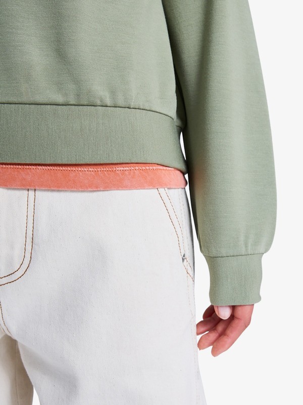 3 Surfing By Moonlight - Sweat doux et confortable pour Femme Vert ERJFT05067 Roxy