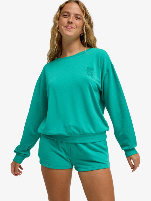 6 Surfing By Moonlight - Sweat doux et confortable pour Femme Vert ERJFT05067 Roxy