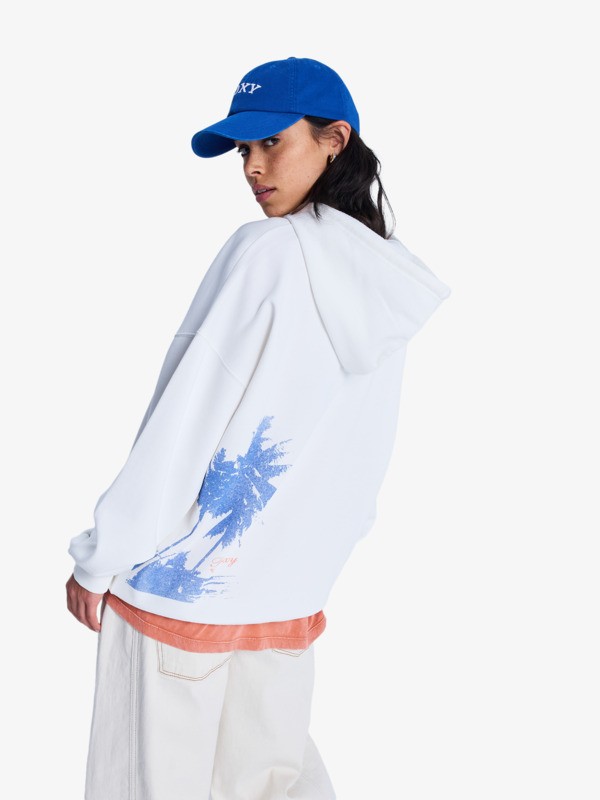 6 Lineup Oversized - &Uuml;bergro&szlig;er Kapuzenpulli f&uuml;r Frauen Weiss ERJFT05068 Roxy