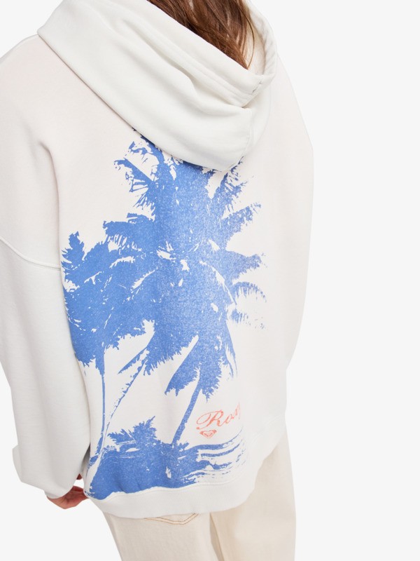 10 Lineup Oversized - Sweat &agrave; capuche oversize pour Femme Blanc ERJFT05068 Roxy