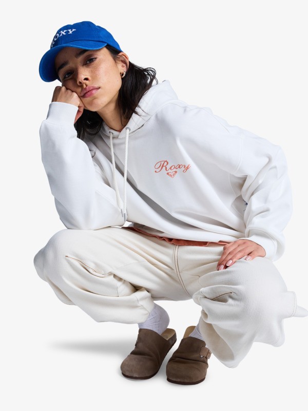 7 Lineup Oversized - &Uuml;bergro&szlig;er Kapuzenpulli f&uuml;r Frauen Weiss ERJFT05068 Roxy