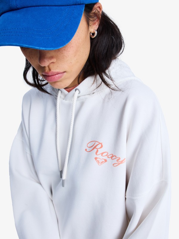 2 Lineup Oversized - &Uuml;bergro&szlig;er Kapuzenpulli f&uuml;r Frauen Weiss ERJFT05068 Roxy