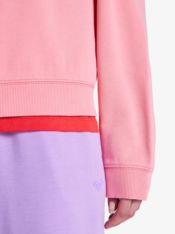 3 Lineup Oversized - Oversized Sweater voor Dames Pink ERJFT05069 Roxy