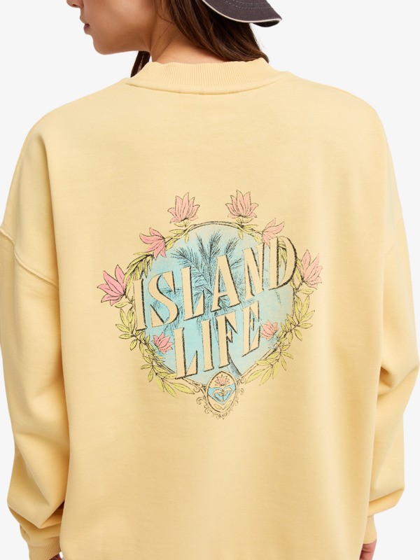 5 Lineup Oversized - Oversized Sweatshirt for Women Gul ERJFT05069 Roxy