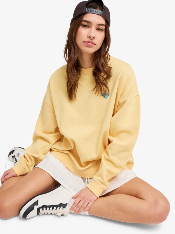 6 Lineup Oversized - Oversized Sweatshirt for Women Gul ERJFT05069 Roxy