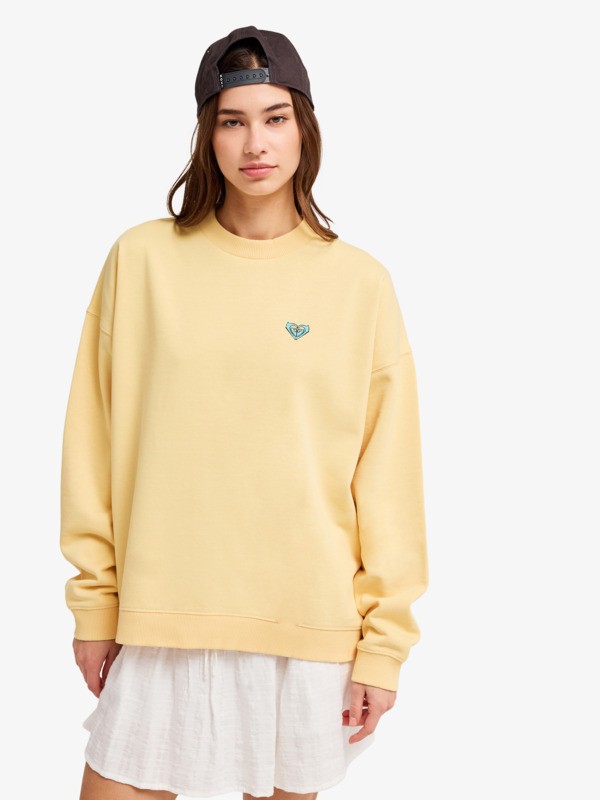 0 Lineup Oversized - Oversized Sweatshirt for Women Gul ERJFT05069 Roxy