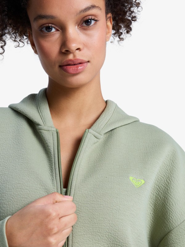 3 Rise & Vibe - Felpa con cappuccio e zip da Donna Green ERJFT05075 Roxy