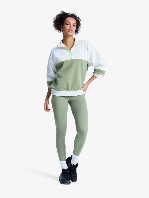 4 Ess Energy New - Workout Sweatshirt for Women Green ERJFT05076 Roxy