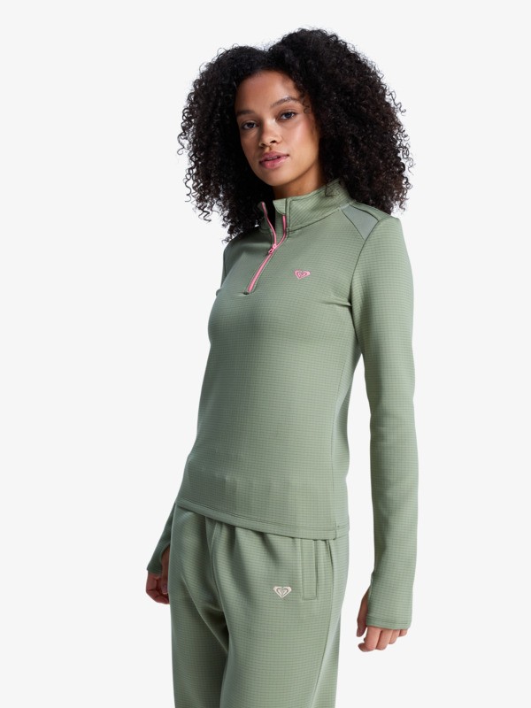 1 Boundless Spirit Tech - Atmungsaktives Longsleeve f&uuml;r Frauen Gr&uuml;n ERJFT05079 Roxy