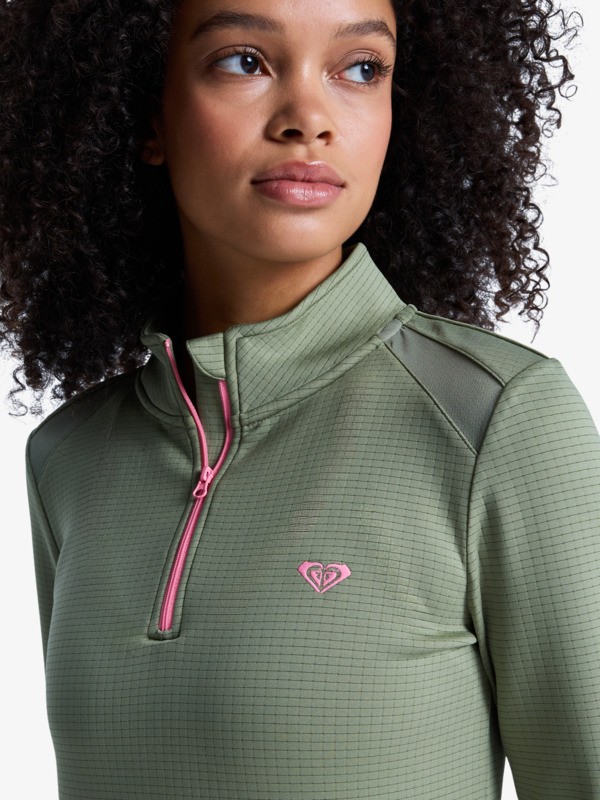 2 Boundless Spirit Tech - Atmungsaktives Longsleeve f&uuml;r Frauen Gr&uuml;n ERJFT05079 Roxy
