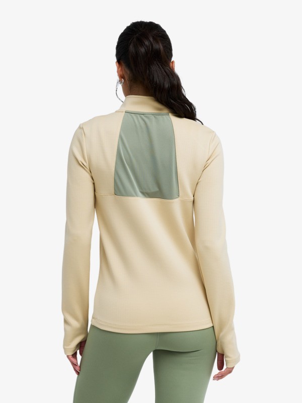 7 Boundless Spirit Tech - Haut à manches longues respirant pour Femme Beige ERJFT05079 Roxy