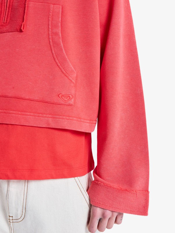 3 Stars Catcher - Kapuzenpulli mit Halbrei&szlig;verschluss f&uuml;r Frauen Rot ERJFT05083 Roxy