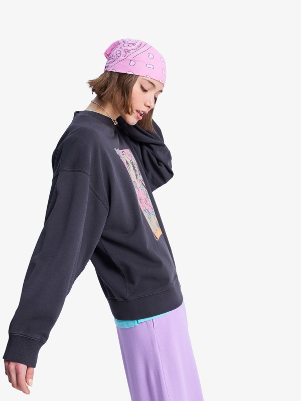1 Lineup Terry - Sweatshirt para Mulher Preto ERJFT05087 Roxy