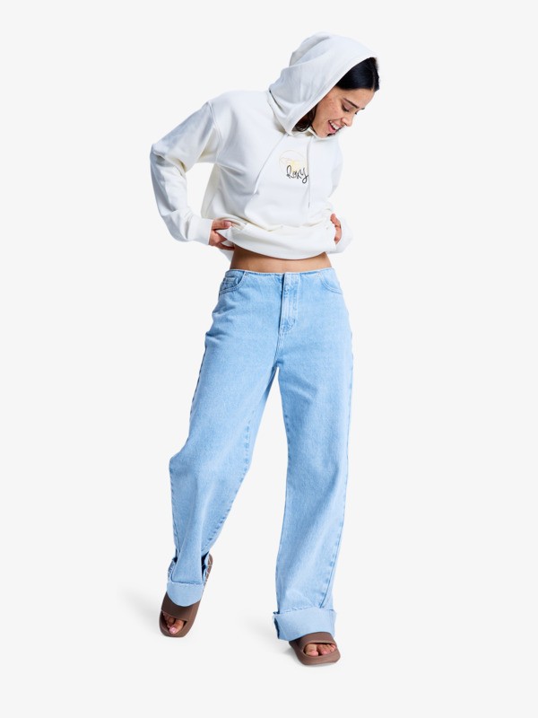 4 Vl Surf Stoked - Sweat à capuche pour Femme Blanc ERJFT05089 Roxy