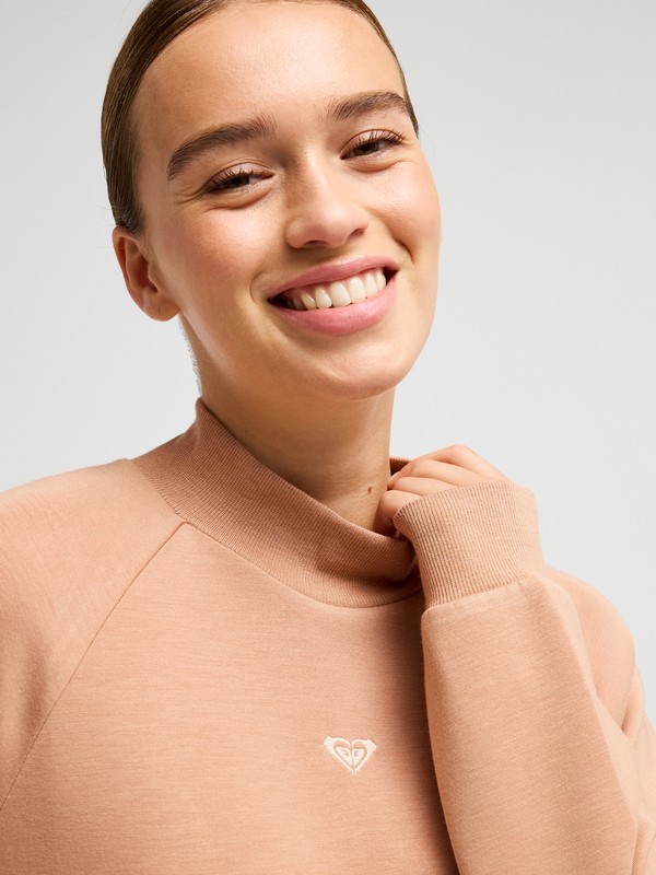 2 Rise & Vibe Sweet High Neck Brown ERJFT05121 Roxy