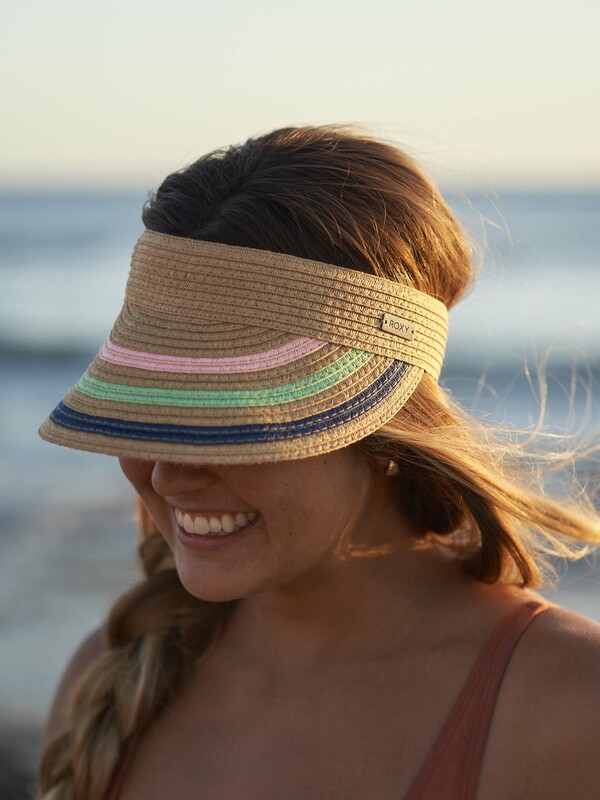 1 Keep Tanning - Straw Visor Yellow ERJHA04066 Roxy