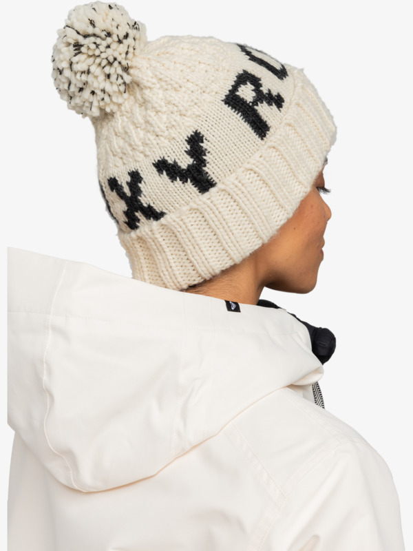 1 Tonic - Gorro con Dobladillo para Mujer Beige ERJHA04281 Roxy