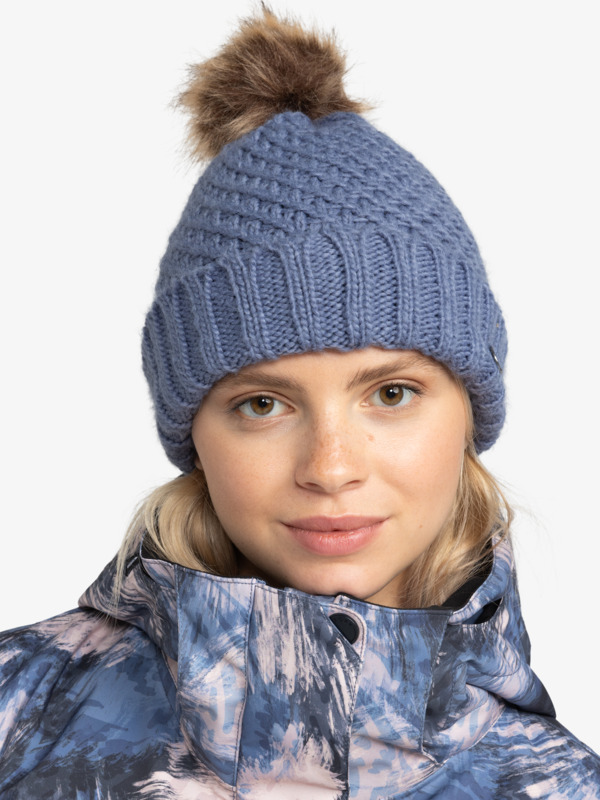 3 Blizzard - Gorro con Dobladillo para Mujer Azul ERJHA04286 Roxy