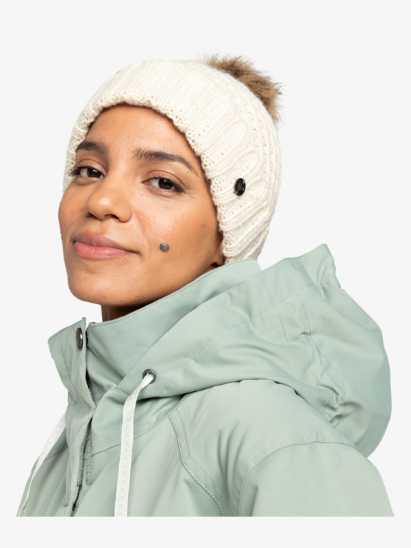 1 Blizzard - Bonnet à revers pour Femme Beige ERJHA04286 Roxy