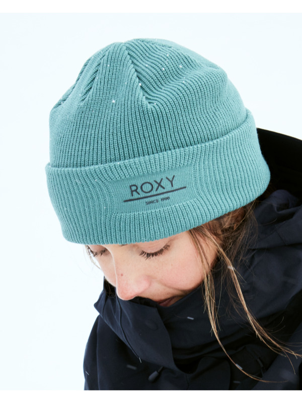 2 Folker - Bonnet en tricot côtelé pour Femme Bleu ERJHA04288 Roxy