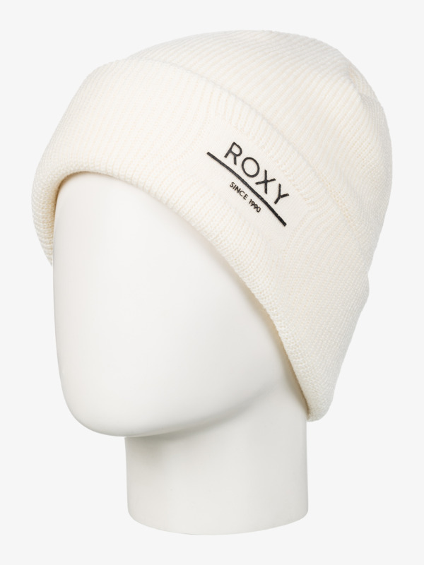 4 Folker - Bonnet en tricot côtelé pour Femme Beige ERJHA04288 Roxy