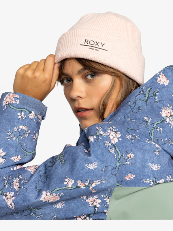 4 Folker - Bonnet en tricot côtelé pour Femme Rose ERJHA04288 Roxy