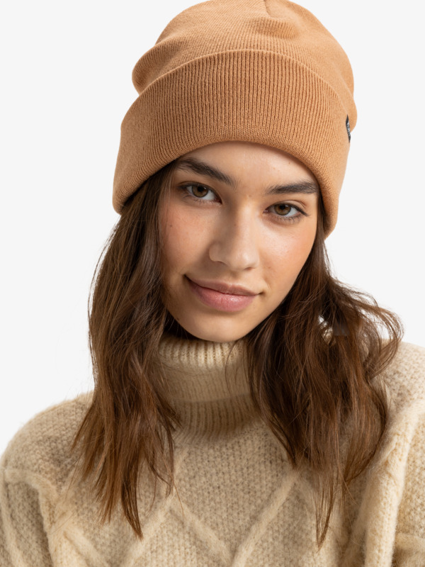 0 Tropical Snow - Bonnet à revers pour Femme Marron ERJHA04309 Roxy