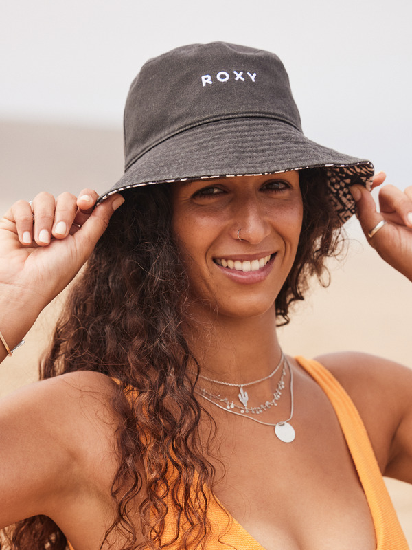 1 Jasmine Paradise - Reversible Bucket Hat for Women Black ERJHA04321 Roxy