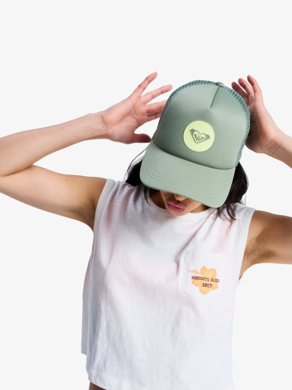 0 Brighter Day - Trucker Cap for Women Green ERJHA04381 Roxy