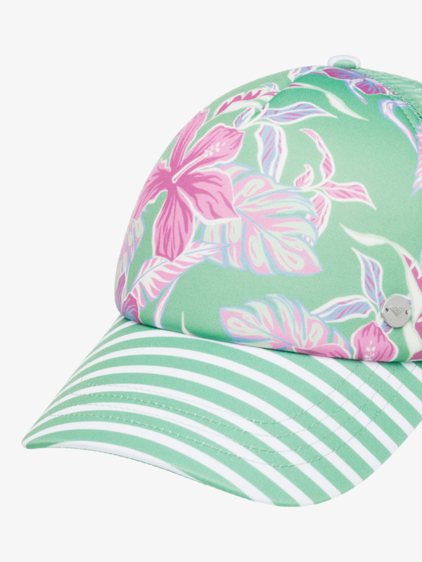 4 Hibiscus Island - Casquette trucker pour Femme Vert ERJHA04417 Roxy