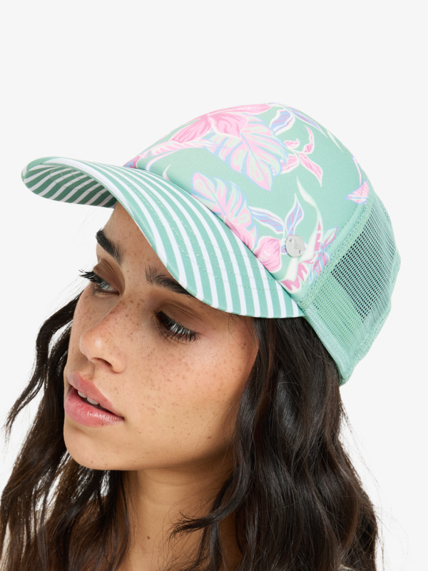 0 Hibiscus Island - Casquette trucker pour Femme Vert ERJHA04417 Roxy