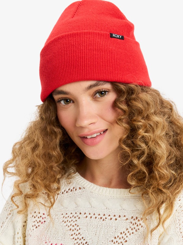 Roxy Freja Beanie - Cappello Invernale Da Donna Con Risvolto E Scritta, Morbido E Caldo