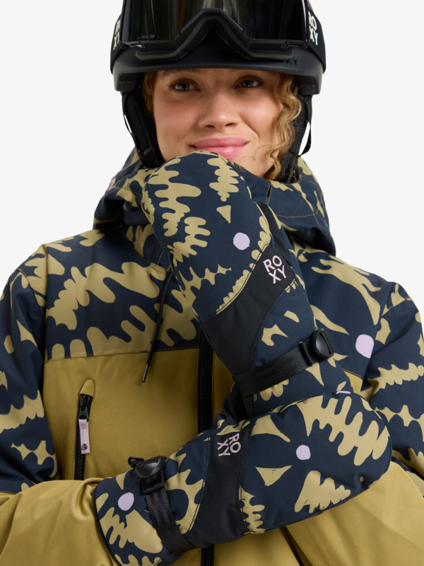 0 Roxy Jetty - Technical Snow Mittens for Women Beige ERJHN03266 Roxy