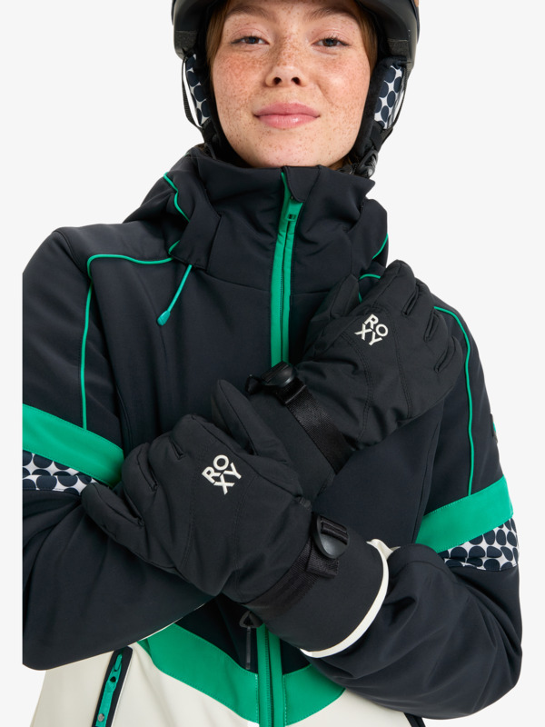 0 Roxy Jetty Solid - Gants techniques ski/snowboard pour Femme Noir ERJHN03267 Roxy
