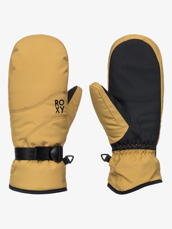 0 Roxy Jetty Solid - Technical Snow Mittens for Women Beige ERJHN03268 Roxy