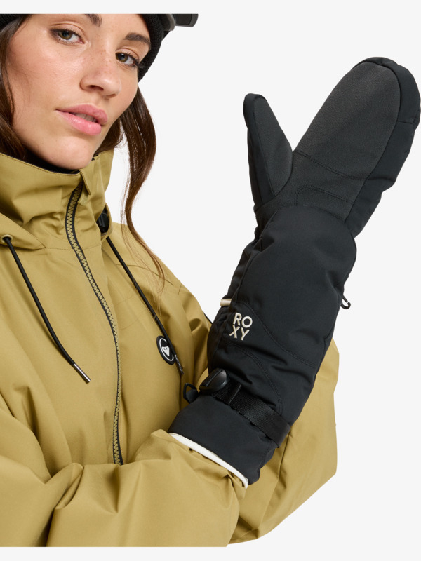 0 Roxy Jetty Solid - Manoplas técnicas de snow para mujer Negro ERJHN03268 Roxy