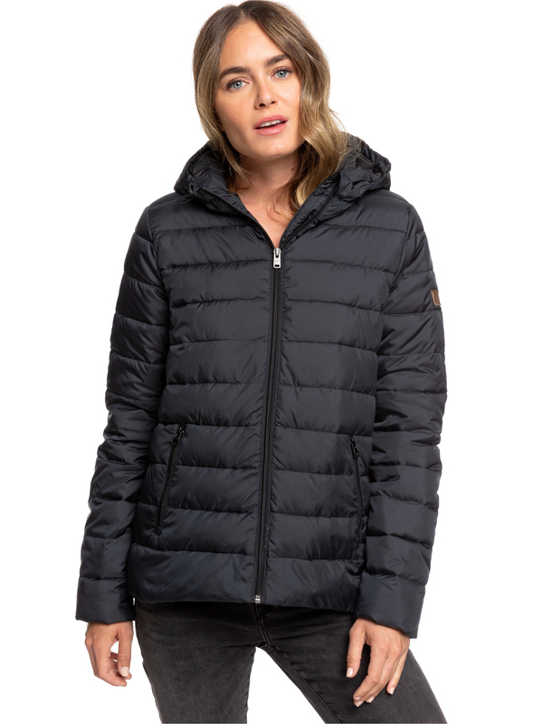 2 Rock Peak - Wasserabweisende, wattierte Jacke für Frauen Schwarz ERJJK03250 Roxy