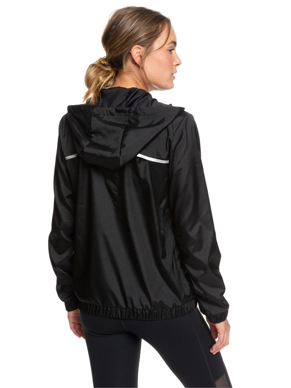 4 On Hold - Water-Resistant Hooded Windbreaker for Women Preto ERJJK03326 Roxy