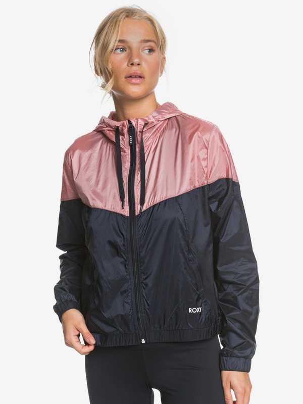 0 Take It This - Kürzerer Windbreaker mit Kapuze für Frauen Schwarz ERJJK03385 Roxy