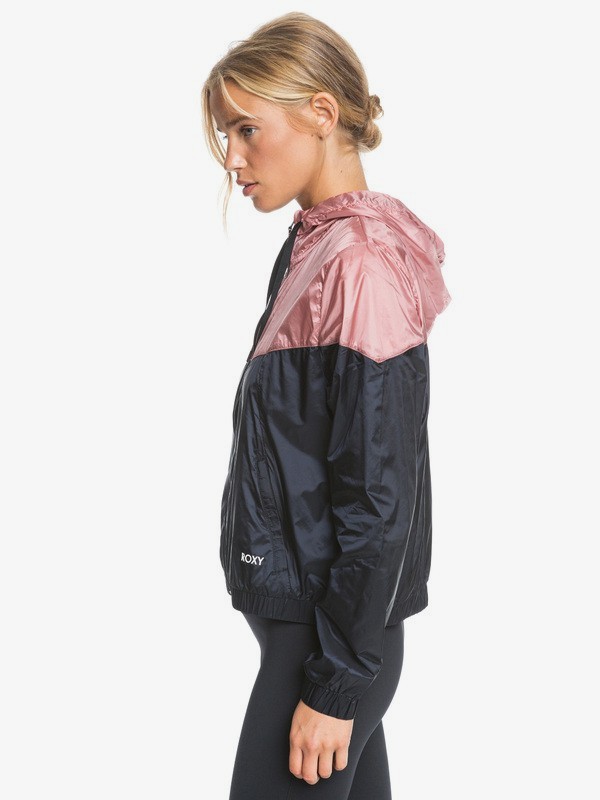 2 Take It This - Kürzerer Windbreaker mit Kapuze für Frauen Schwarz ERJJK03385 Roxy