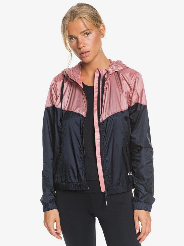 3 Take It This - Kürzerer Windbreaker mit Kapuze für Frauen Schwarz ERJJK03385 Roxy