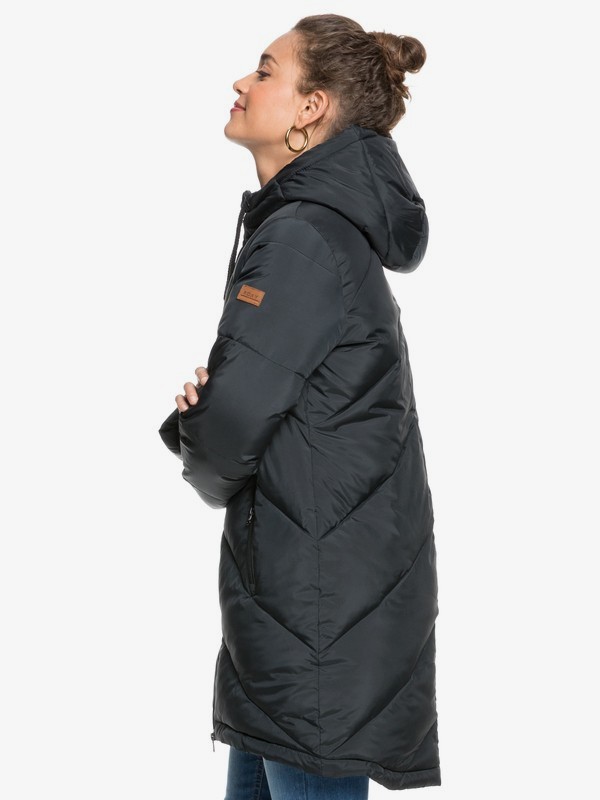 Storm Warning Water Resistant Longline Hooded Puffer Jacket for Women Roxy