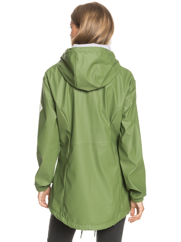 4 No Rain No Flowers - Imperméable pour Femme Vert ERJJK03407 Roxy